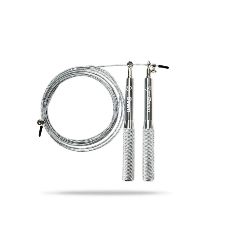 Švihadlo GymBeam Metal Jumping Rope Silver Vrácení Zdarma