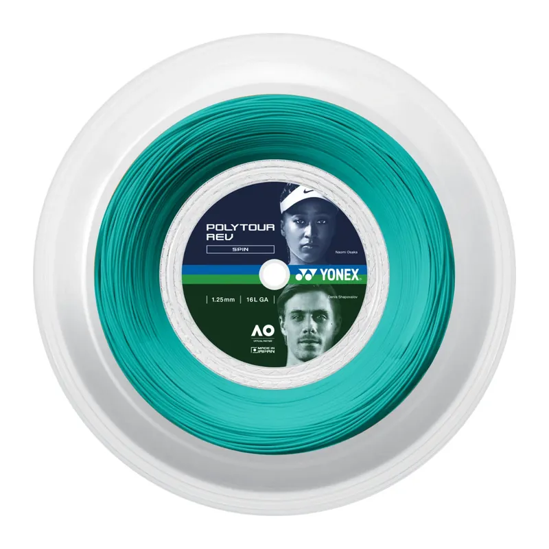 Tenisový výplet Yonex Poly Tour Rev Mint (200 m) Vrácení Zdarma