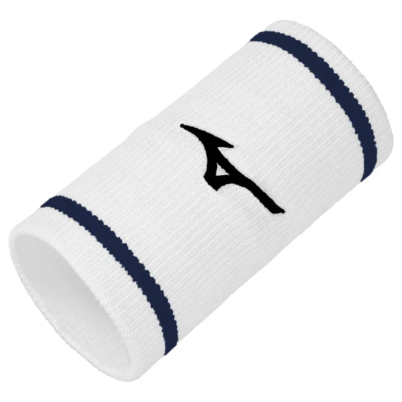 Super Cena Potítka Mizuno Wristband Long With Line White/Estate Blue