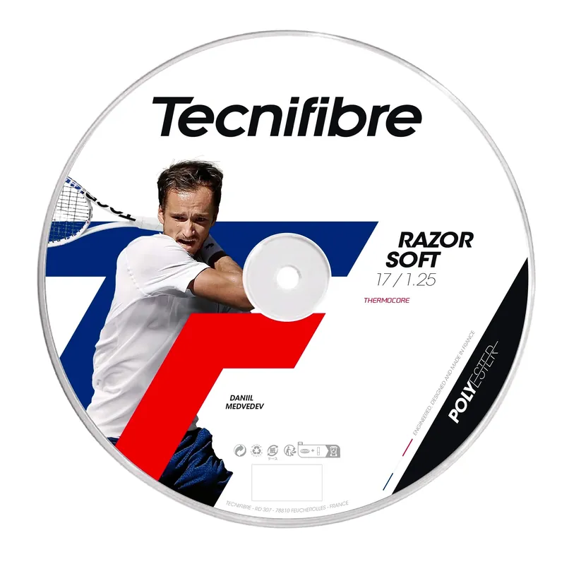 Dokud Zásoby Vydrží Tenisový výplet Tecnifibre Razor Soft Carbon 200 m