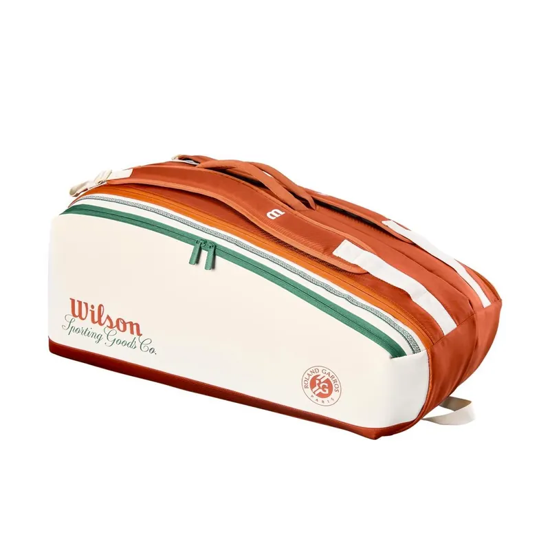 Taška na rakety Wilson Roland Garros 2026 Super Tour 9Pk Racket Bag Cream/Clay Novinka