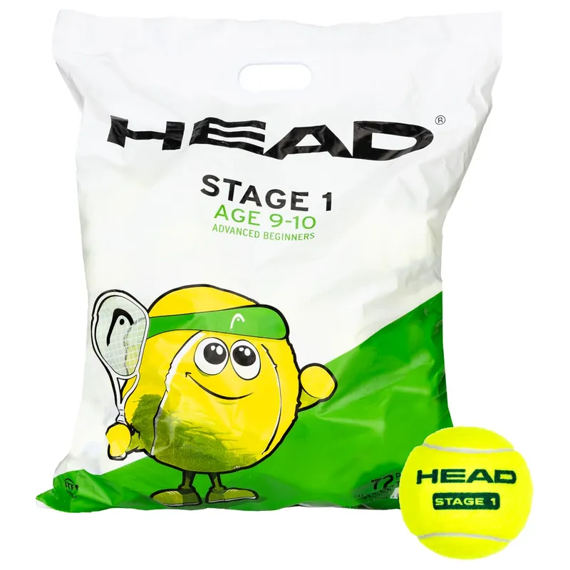 Dětské tenisové míče Head Stage 1 Green 72B Omezená Nabídka
