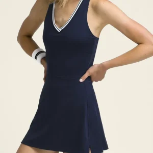 Dámské šaty Wilson W Team Unlined Dress Classic Navy Cenově Výhodný