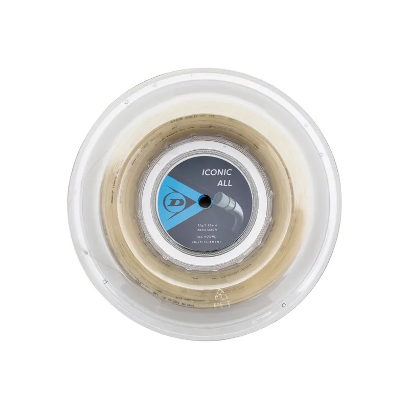 Časově Omezené Tenis struny DUNLOP ICONIC ALL 17G 1,25 mm (délka 200 m)
