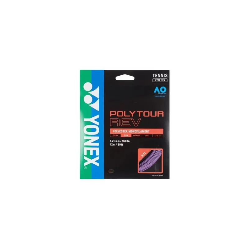 Tovární Cena Tenisový výplet YONEX PolyTour REV 125 - 200 m - fialový