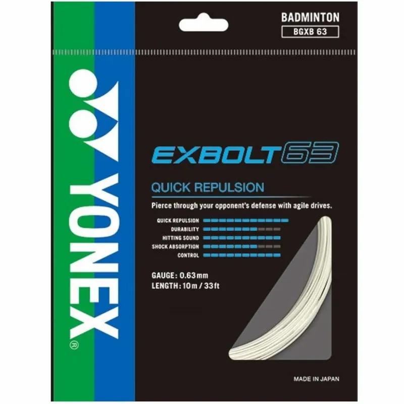 Must-Have Badmintonový výplet YONEX EXBOLT 63 - 10 m