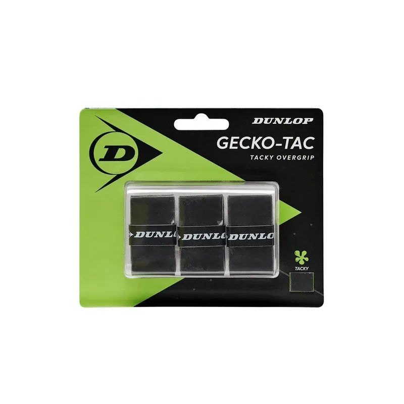 Tenis omotávky DUNLOP GECKO-TACK OverGrip 0,5 mm černá Cenová Bomba