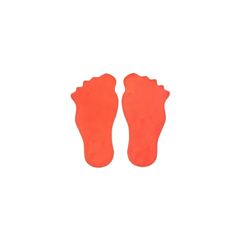 Akční Nabídka Feet značka na podlahu oranžová