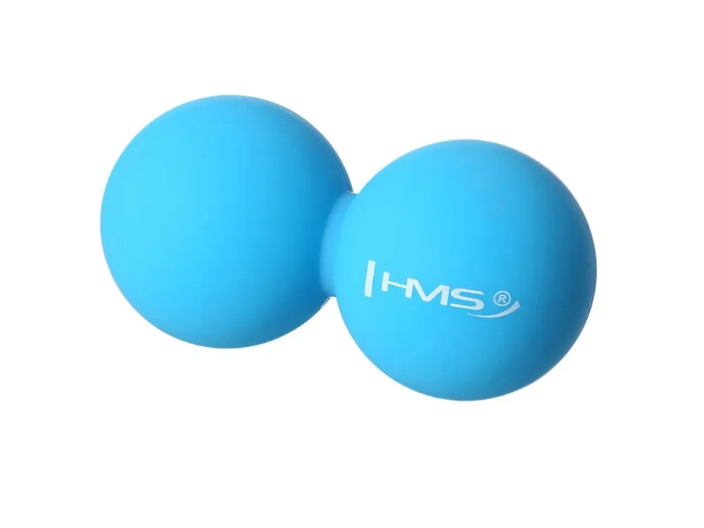 Dvojitý masážní míč HMS BLC02 modrý - Lacrosse Ball Výprodej