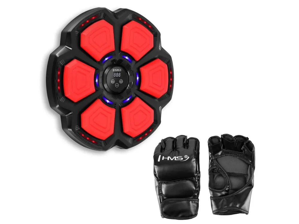 Omezená Nabídka Elektronický boxerský terč HMS TB06 s LED, Bluetooth a rukavicemi (Music Boxing Machine)