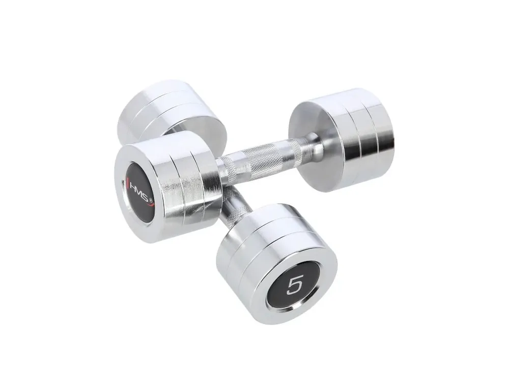 Chromované činky HMS CHD05 2 x 5 kg Must-Have
