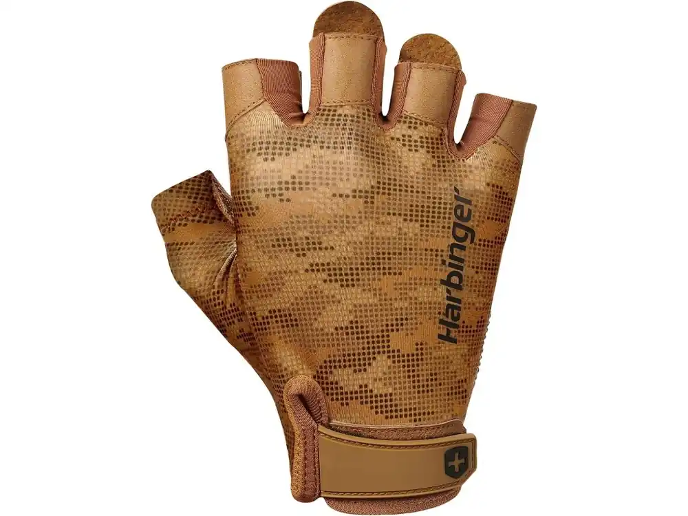 Sezónní Sleva Harbinger 2.0 Pro Tan Camo, unisex fitness rukavice
