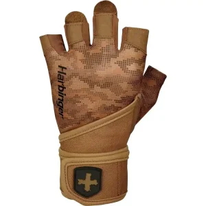 Harbinger 2.0 Pro Wristwrap Tan Camo, unisex fitness rukavice s omotávkou zápěstí Hit Sezóny
