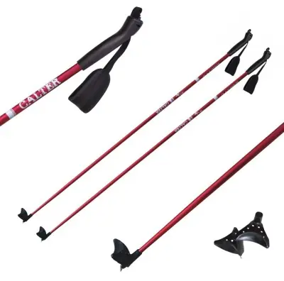 Akční Cena Běžecké hole CALTER X-SNOW 125cm, rukojeť plast, červené