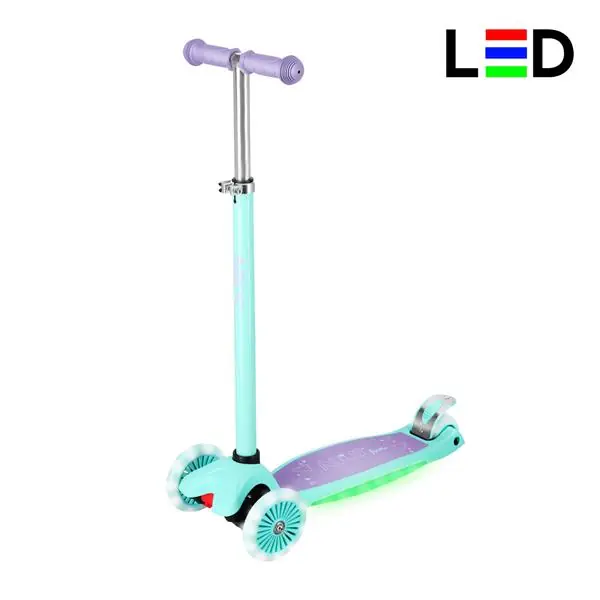 Dětská tříkolová koloběžka NILS Fun HLB1310 s LED fialová Cenově Výhodný