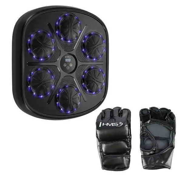 Elektronický boxerský terč HMS TB03 s LED, Bluetooth a rukavicemi (Music Boxing Machine) Vysoce Kvalitní