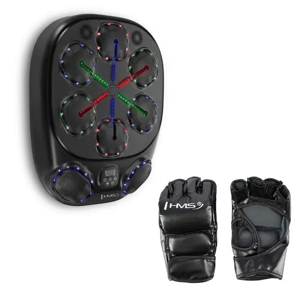 Elektronický boxerský terč HMS TB10 s LED, Bluetooth a rukavicemi (Music Boxing Machine) Zlevněný