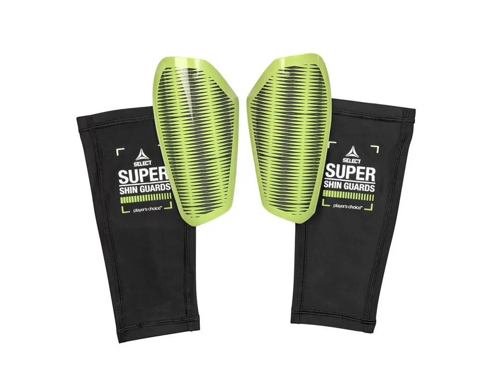 Fotbalové chrániče Select Shin Guard Super černo zelená Velikost M Přímo Od Výrobce
