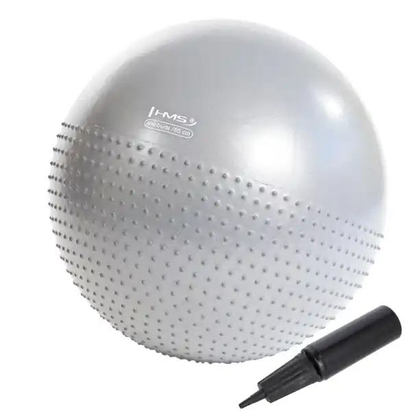 Masážní gymnastický míč HMS YB03N 65 cm světle šedý Odeslání Ihned