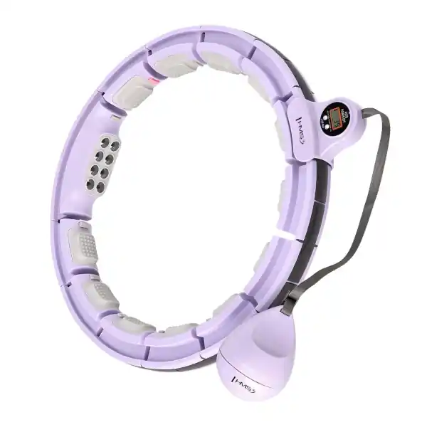 Masážní hula hoop HMS HHM13 se závažím, magnety a počítadlem fialová Oblíbený