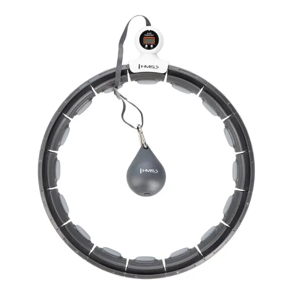 Masážní hula hoop HMS HHM15 se závažím, magnety a počítadlem černá Must-Have