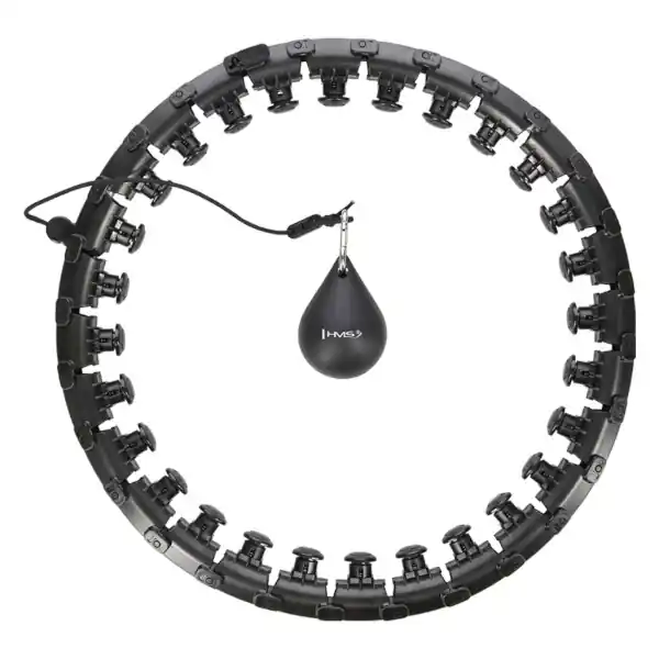 Bezpečná Platba Masážní hula hoop HMS HHW12 plus size se závažím černá