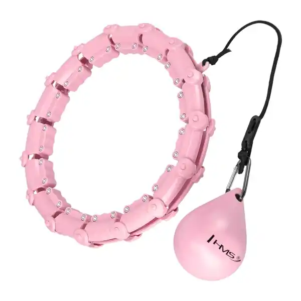 Vrácení Zdarma Masážní hula hoop HMS HHW02 se závažím růžová