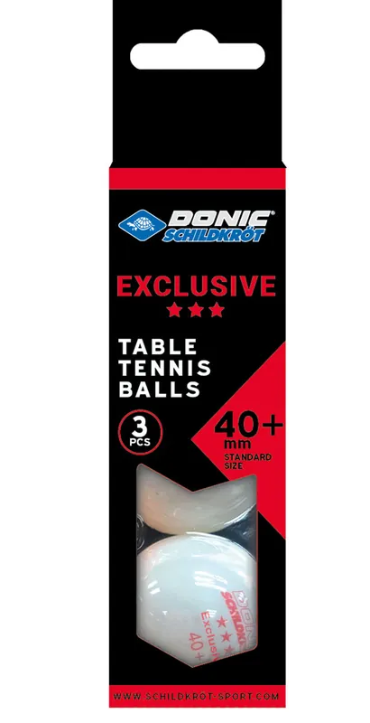 Míčky DONIC Exclusive 3* - 3 ks Cenově Výhodný