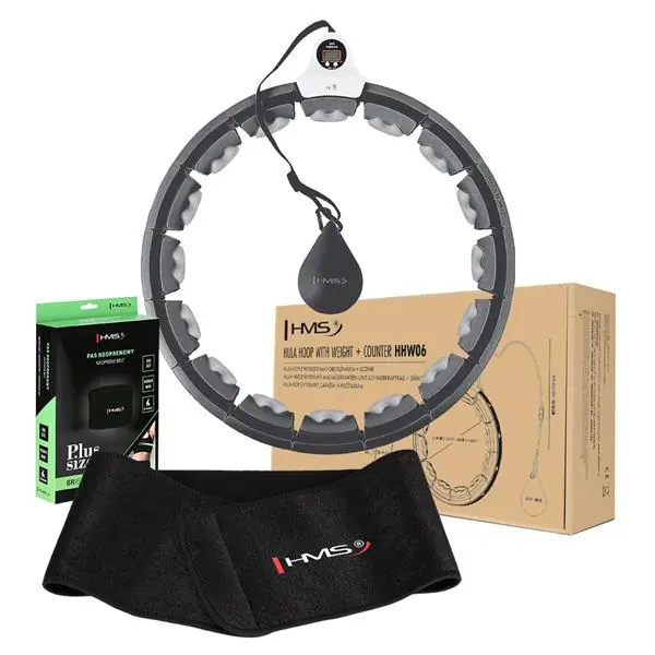 Sada masážní hula hoop HMS HHW06 černá se závažím a počítadlem a zeštíhlujícího pásu BR163 plus size Objednat Nyní