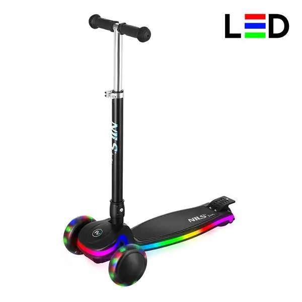 Expresní Doručení Dětská tříkolová koloběžka NILS Fun HLB1306 s LED deckem