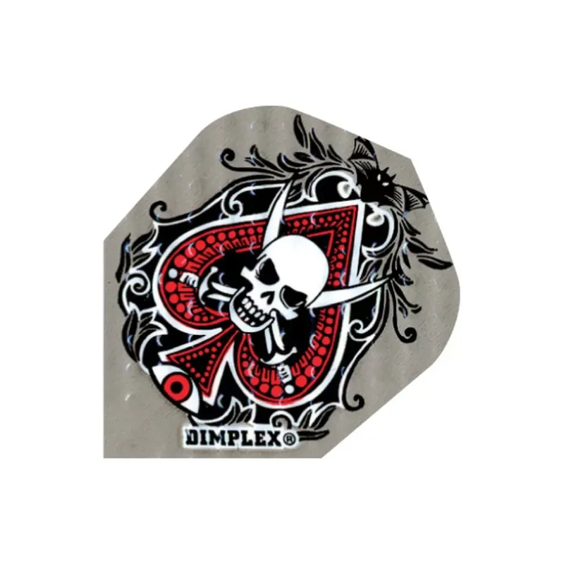 Cenový Hit Letky na šipky Harrows Dimplex šedé, červené, death‘s-head