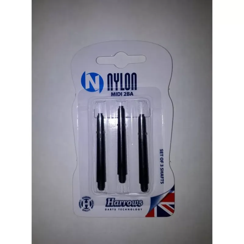 Násadky na šipky Harrows Nylon černé, střední Nová Kolekce