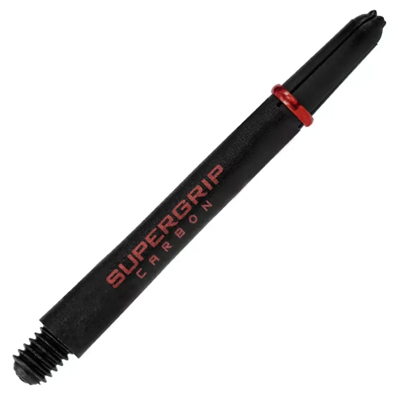 Násadky na šipky Harrows Supergrip Carbon krátké, červený prsten Autentický