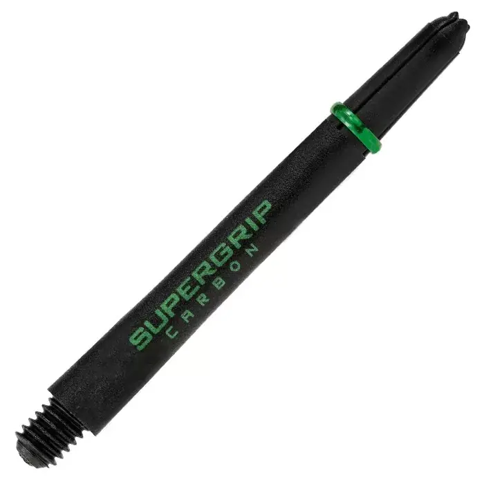 Násadky na šipky Harrows Supergrip Carbon dlouhé, zelený prsten Výhodná Nabídka