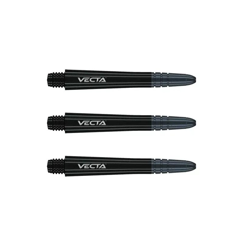 Násadky na šipky Winmau Vecta plastové s hliníkovým topem, černé, intermediate Nejlepší Cena