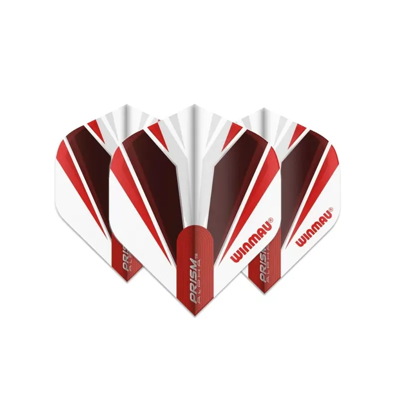 Letky na šipky Winmau Prism Alpha červené, bílé Levný
