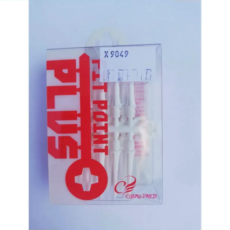 Hroty na šipky Cosmo Fit Point Plus soft, plastové, bílé 50ks, závit 2BA Sleva