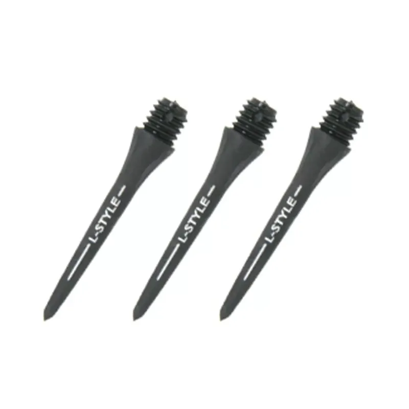 Víkendová Akce Konverzní karbonové hroty na šipky L-Style Hard Lip Points Carbon černé 25mm, závit 2BA, 6ks