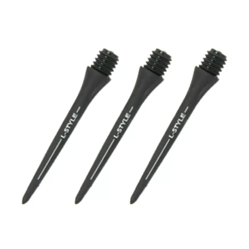 Víkendová Akce Konverzní karbonové hroty na šipky L-Style Hard Lip Points Carbon černé 30mm, závit 2BA, 6ks