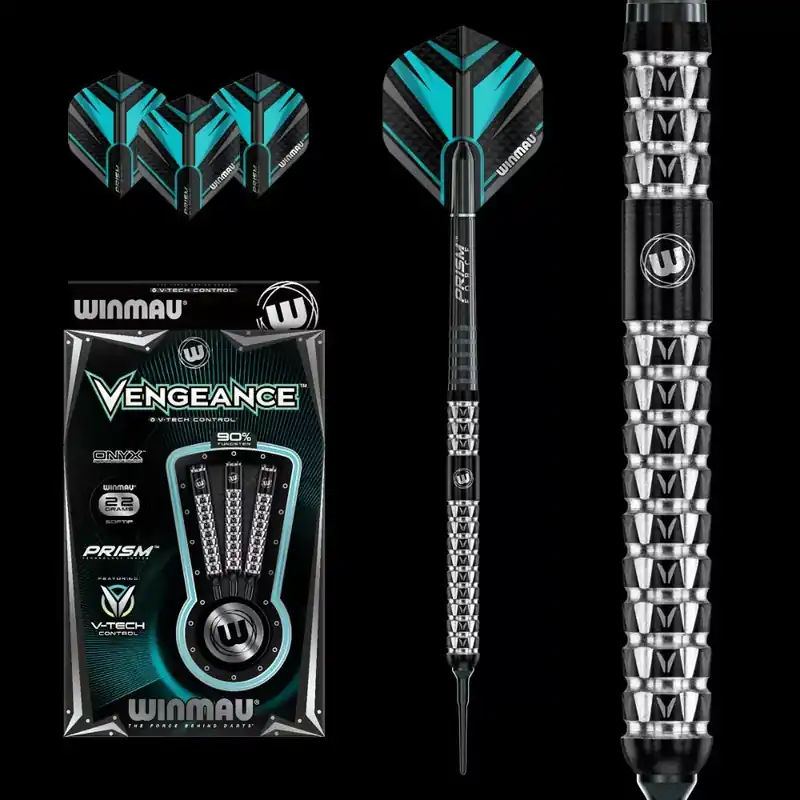 Šipky Winmau steel Vengeance 22g, 90% wolfram Nejlepší Cena