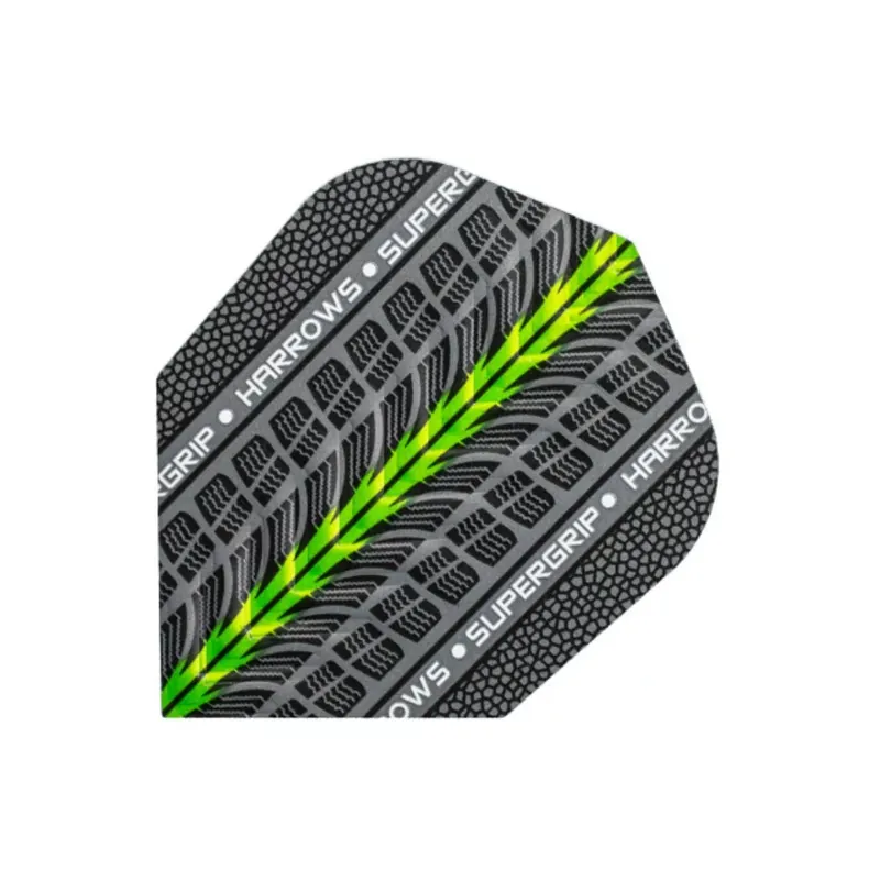 Vysoce Kvalitní Letky na šipky Harrows Supergrip zelené, šedé