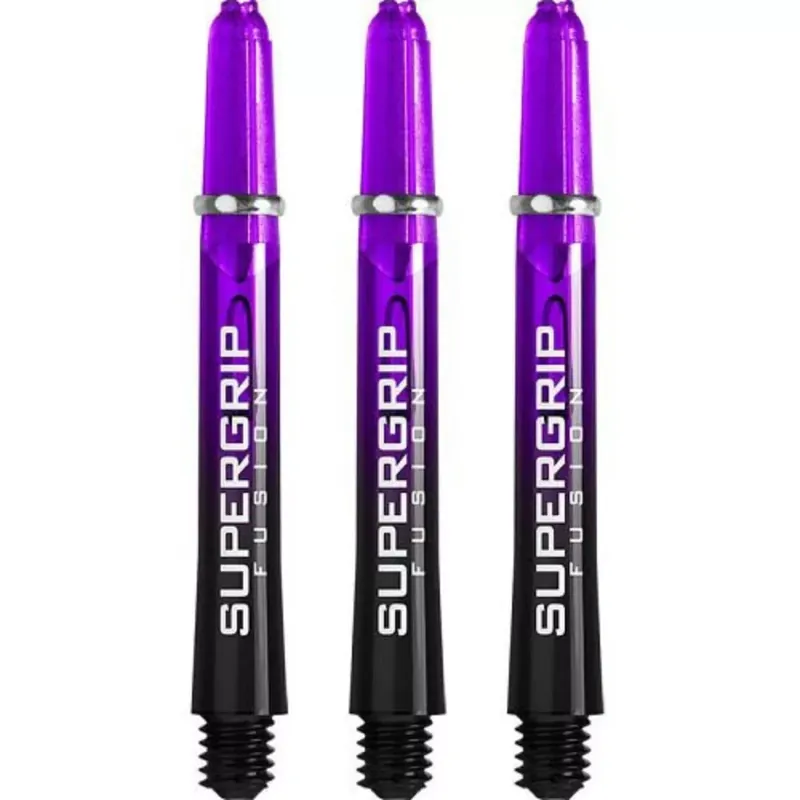 Násadky na šipky Harrows Supergrip Fusion černé, fialové, středné Oblíbený
