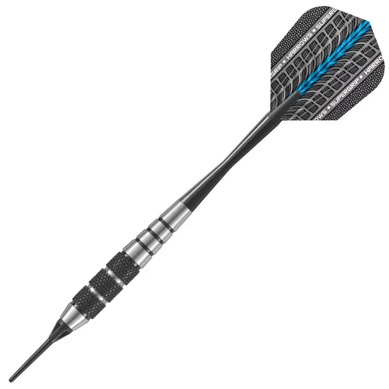 Nízká Cena Sada soft šipek Harrows Black Jack K 20g, Inox
