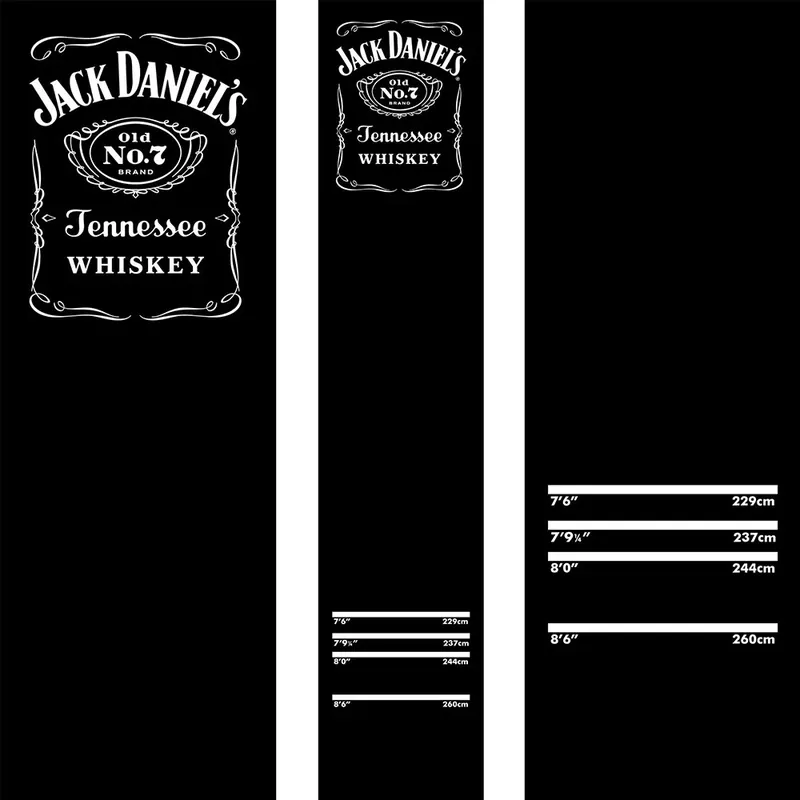 Gumový koberec JACK DANIELS s logem JD 290x60cm, černý, s povrchem ze syntetického vlákna Levný