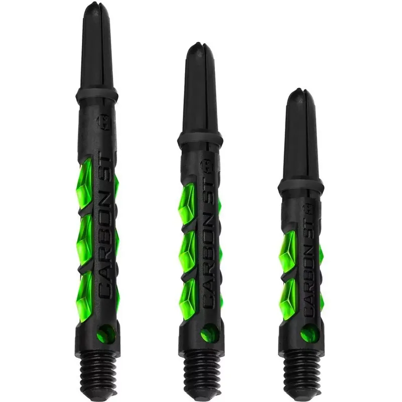 Násadky na šipky Harrows Carbon ST zelené, Midi Časově Omezené