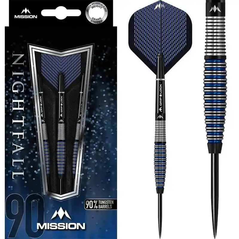 Hit Sezóny Sada šipek Mission steel Nightfall M4 26g, 90% wolfram