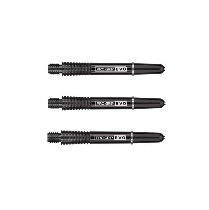 Násadky na šipky Target Pro Grip Evo AL, černé, střední, 41mm Finální Výprodej