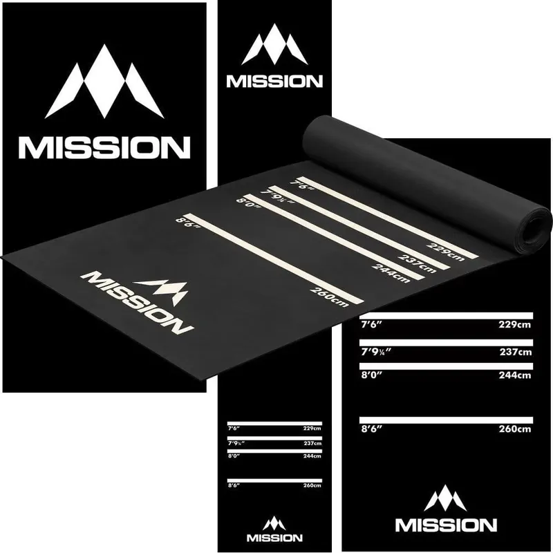 Super Cena Pryžový koberec pro šípkáře Mission Heavy Duty Pro Level 290×60cm, černý
