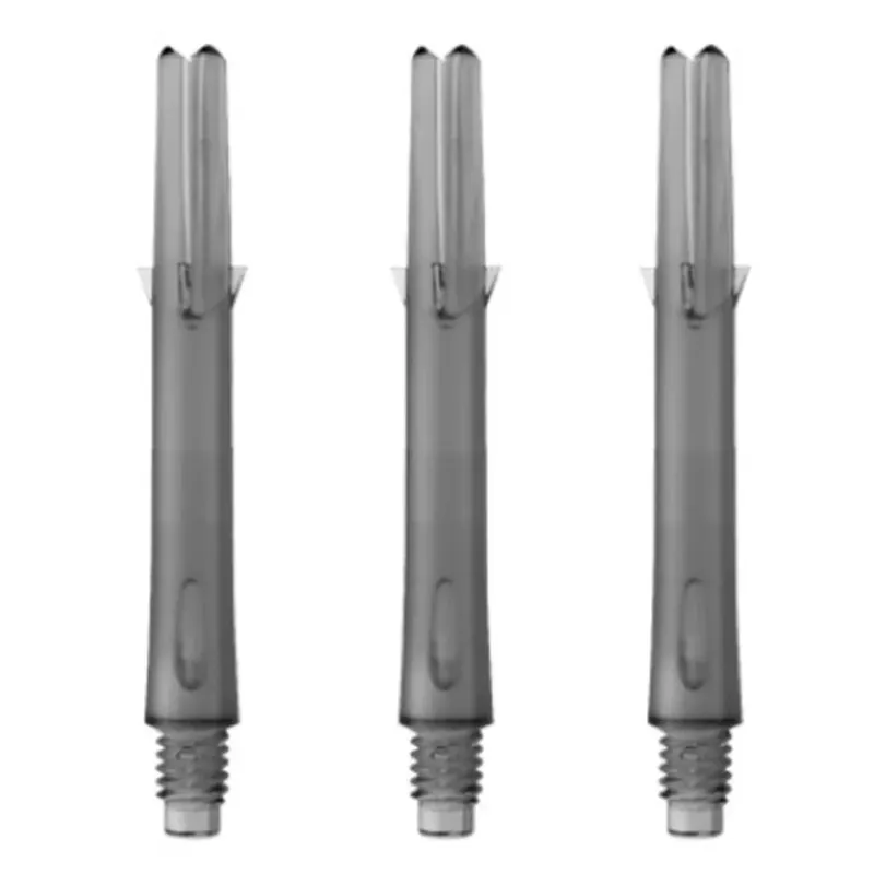 Násadky na šipky L-style Straight 190, průhledné černé, krátké, 19mm Víkendová Akce