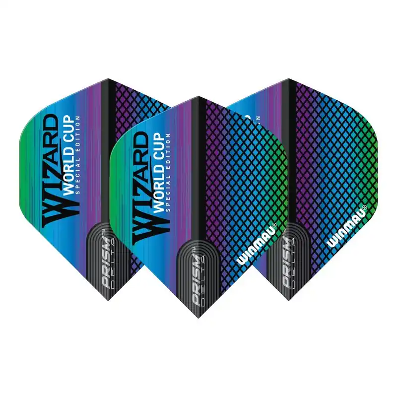 Sleva Letky na šipky Winmau Prism Delta Simon Whitlock Wizard, duhové